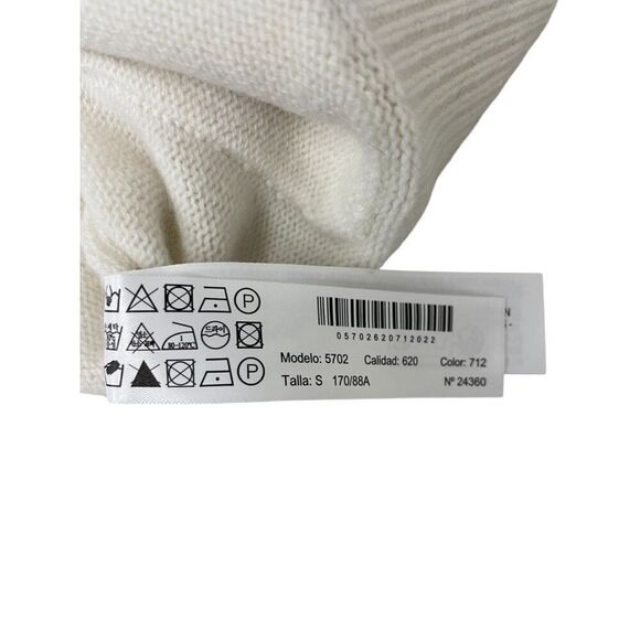 Massimo Dutti Women Cardigan Sweater S Cream Wool Gold Button 5702/620 NWD - Picture 14 of 16